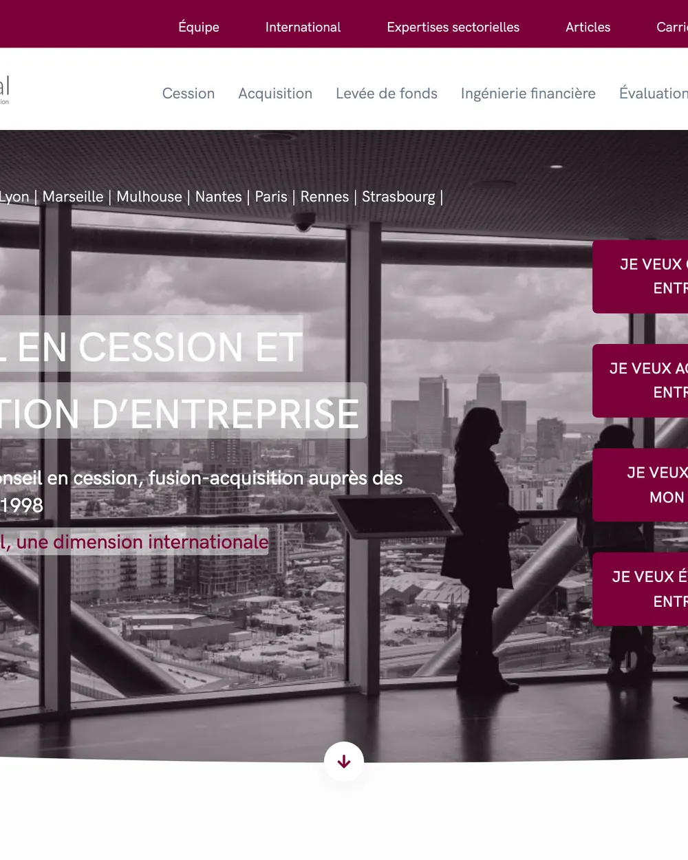 MBA Capital : accueil desktop