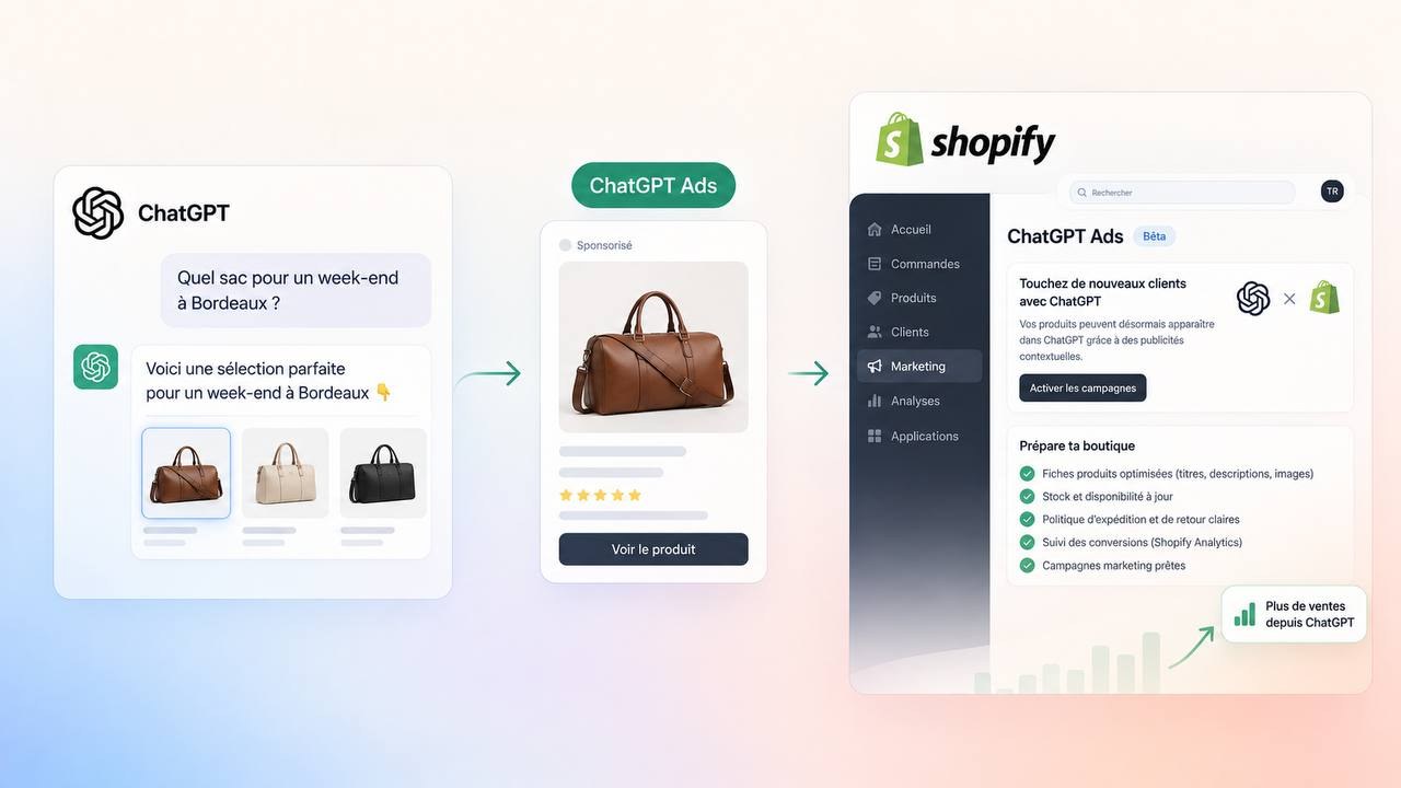ChatGPT Ads arrive dans ton admin Shopify : ce qu’il faut préparer