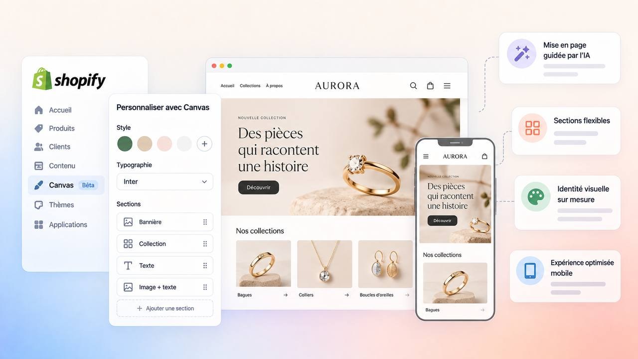 Shopify Canvas : proche du sur-mesure, sans le remplacer